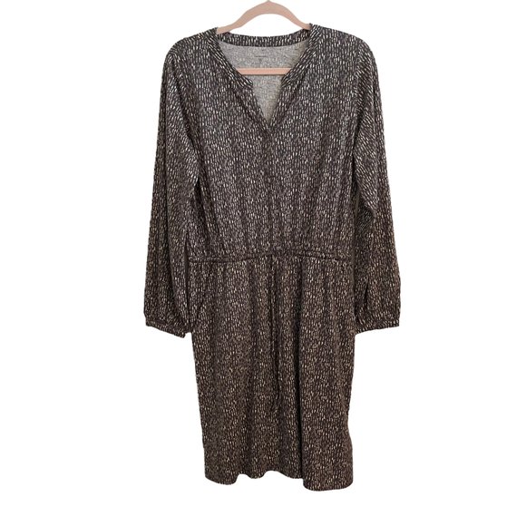 NWOT Garnet Hill Womens Medium Dress Draped Jersey Stretch Knit Organic Cotton - Picture 1 of 7